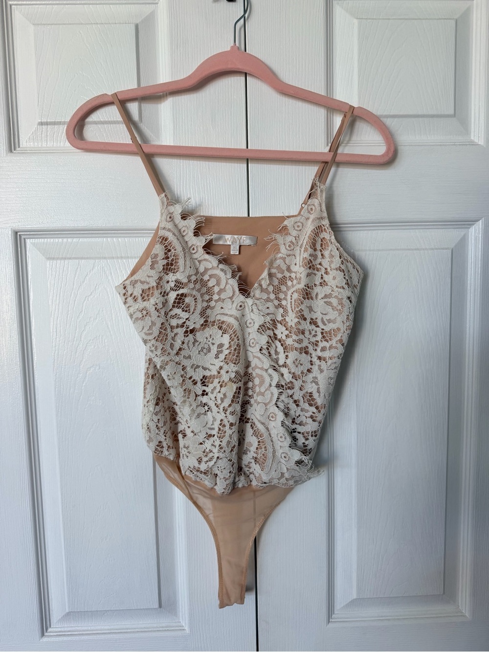 Wayf Lace Camisole in Ivory and Nude